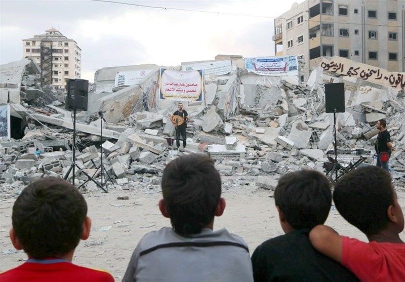 «خاطراتمان محو شد»، تخریب سالن تئاتر فلسطین بر اثر اصابت بمب
