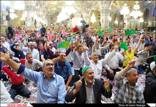 جشن روز عید غدیر در حرم مطهر رضوی/گزارش تصویری