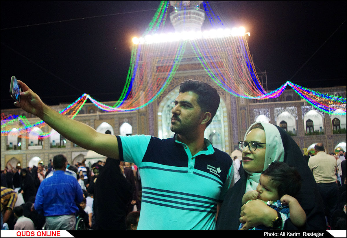 چراغانی حرم مطهر رضوی در شب عید غدیر