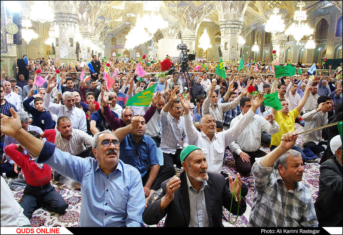 جشن روز عید غدیر در حرم مطهر رضوی/گزارش تصویری
