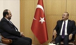 دیدار وزیر خارجه ترکیه با رئیس هیأت معارضان سوری