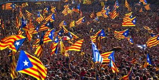تظاهرات یک میلیون طرفدار استقلال در بارسلون