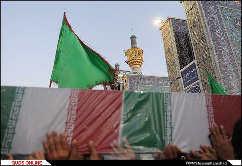 پیکر مطهر شهدای گمنام در مشهد تشییع شد/گزارش تصویری