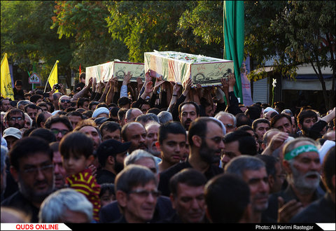 پیکر مطهر شهدای گمنام در مشهد تشییع شد