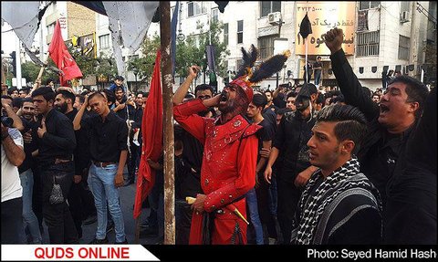 مراسم خیمه سوزان عصر عاشورا در سجاد مشهد