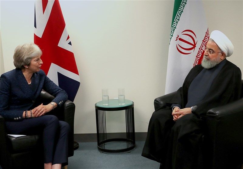 روحانی و"می" دیدار کردند/برجام و تحولات منطقه موضوع دیدار مقامات ایران و انگلیس