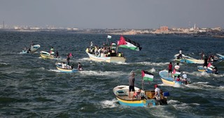 برپایی دوازدهمین راهپیمایی دریایی در نوار غزه