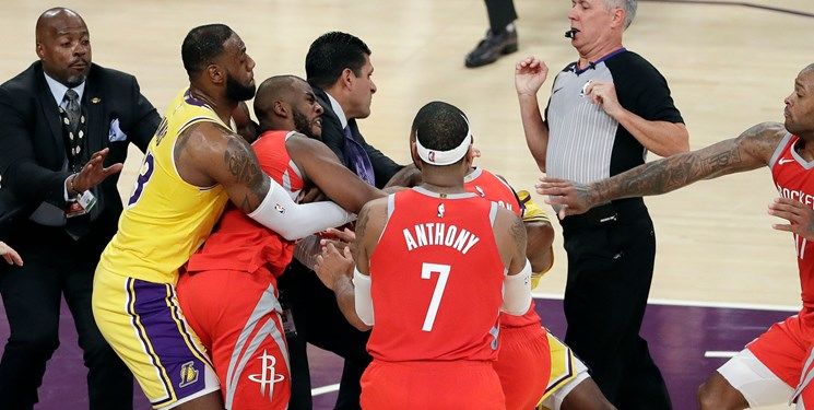 برخورد جدی برای درگیری فیزیکی در NBA