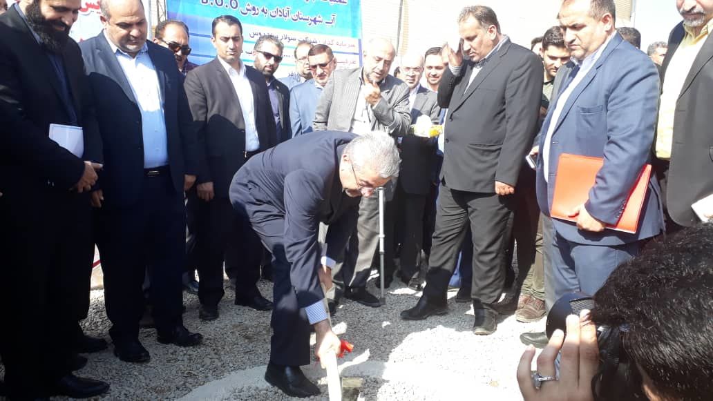افتتاح پروژه انتقال آب از خط دوم غدیر به شهرهای آبادان و خرمشهر