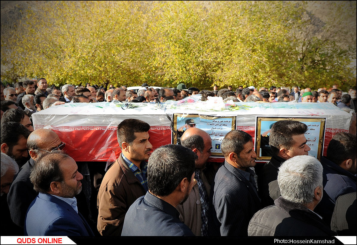 پیکر شهید نیروی انتظامی در تربت جام تشییع شد