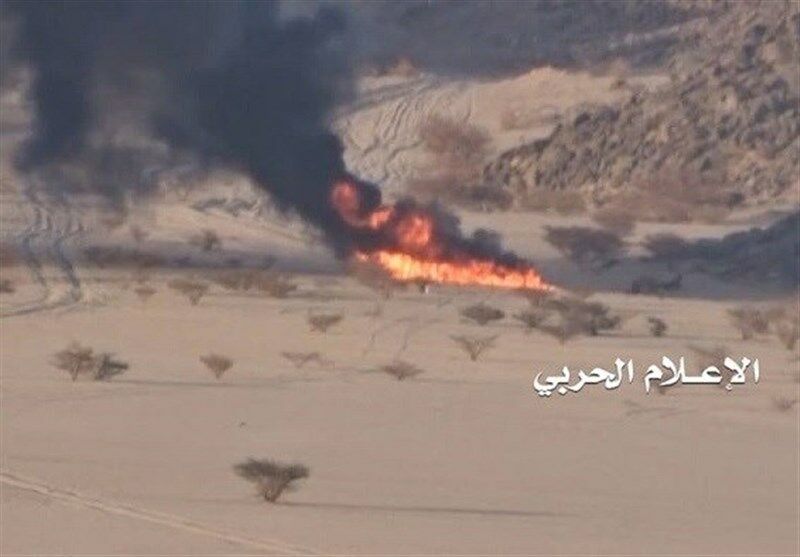 انهدام یک خودروی نظامی سعودی در جیزان