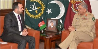 دیدار سفیر جدید افغانستان با فرمانده ارتش پاکستان