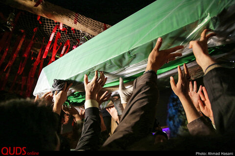 مراسم استقبال از پیکر های پاک و مطهر پنج شهید دفاع مقدس و پنج شهید مدافع حرم