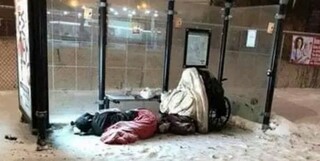 تصاویر یخ زدن بی‌خانمان‌های آمریکا در سرمای کشنده