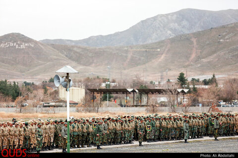 صبحگاه یگانهای نمونه قرارگاه شمالشرق ارتش در مشهد