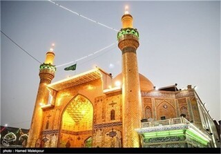 آغاز مرمت گلدسته ایوان حضرت امیرالمؤمنین(ع) در نجف با همت استادکاران ایرانی + تصاویر