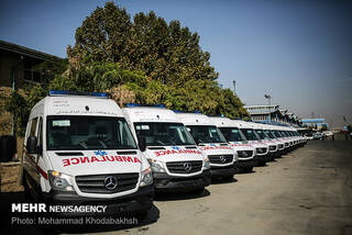استقرار ویژه آمبولانس ها در مشهد همزمان با شب چهارشنبه آخر سال