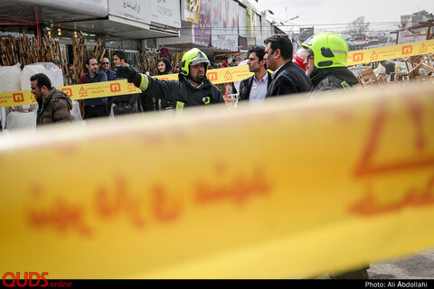 حریق در بازار گل مشهد