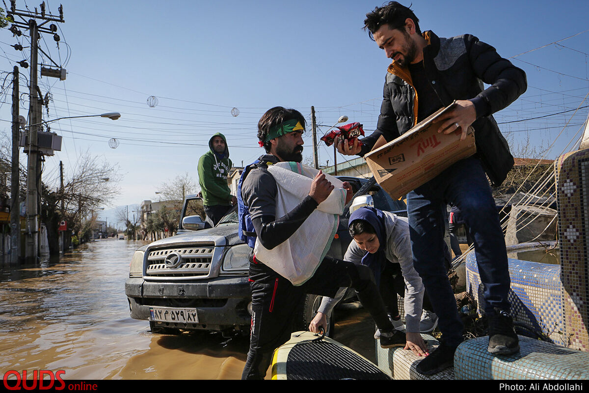 سیلاب در آق‌قلا استان گلستان
