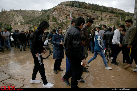 جاری شدن سیل در شیراز