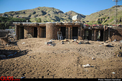 خسارات روستای سیل زده چم مهر - پلدختر
