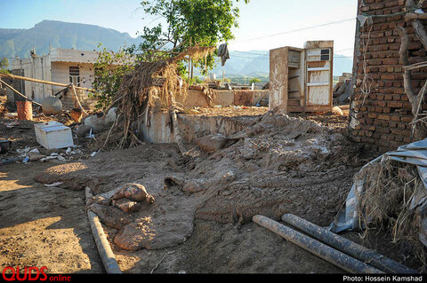 خسارات روستای سیل زده چم مهر - پلدختر
