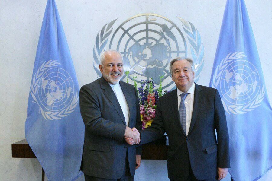 ظریف با دبیرکل سازمان ملل متحد دیدار کرد
