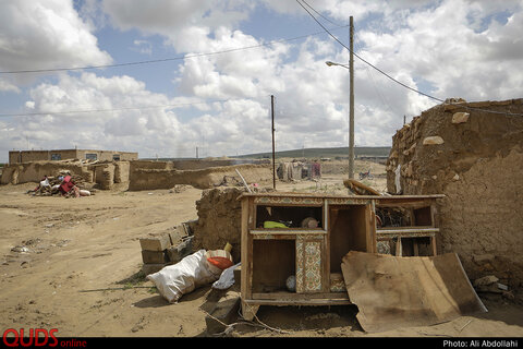 خسارات سیل در روستای چاله زرد سرخس