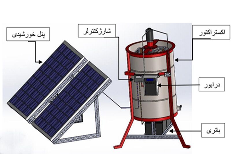 ساخت دستگاه استخراج عسل با استفاده از انرژی خورشیدی
