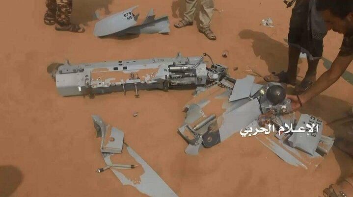 مبارزان یمنی پهپاد جاسوسی ائتلاف سعودی را سرنگون کردند + تصویر
