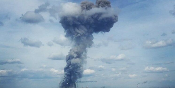 دو انفجار مهیب در کارخانه مواد منفجره روسیه

