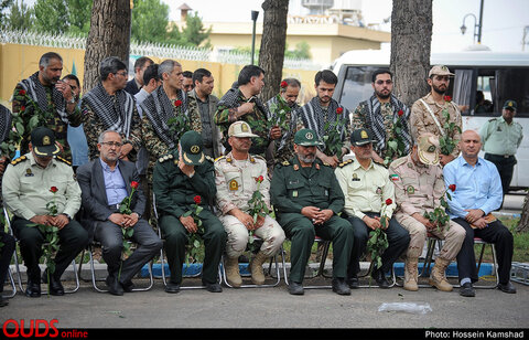 ورود پیکر هفت شهید دفاع مقدس به فرودگاه مشهد