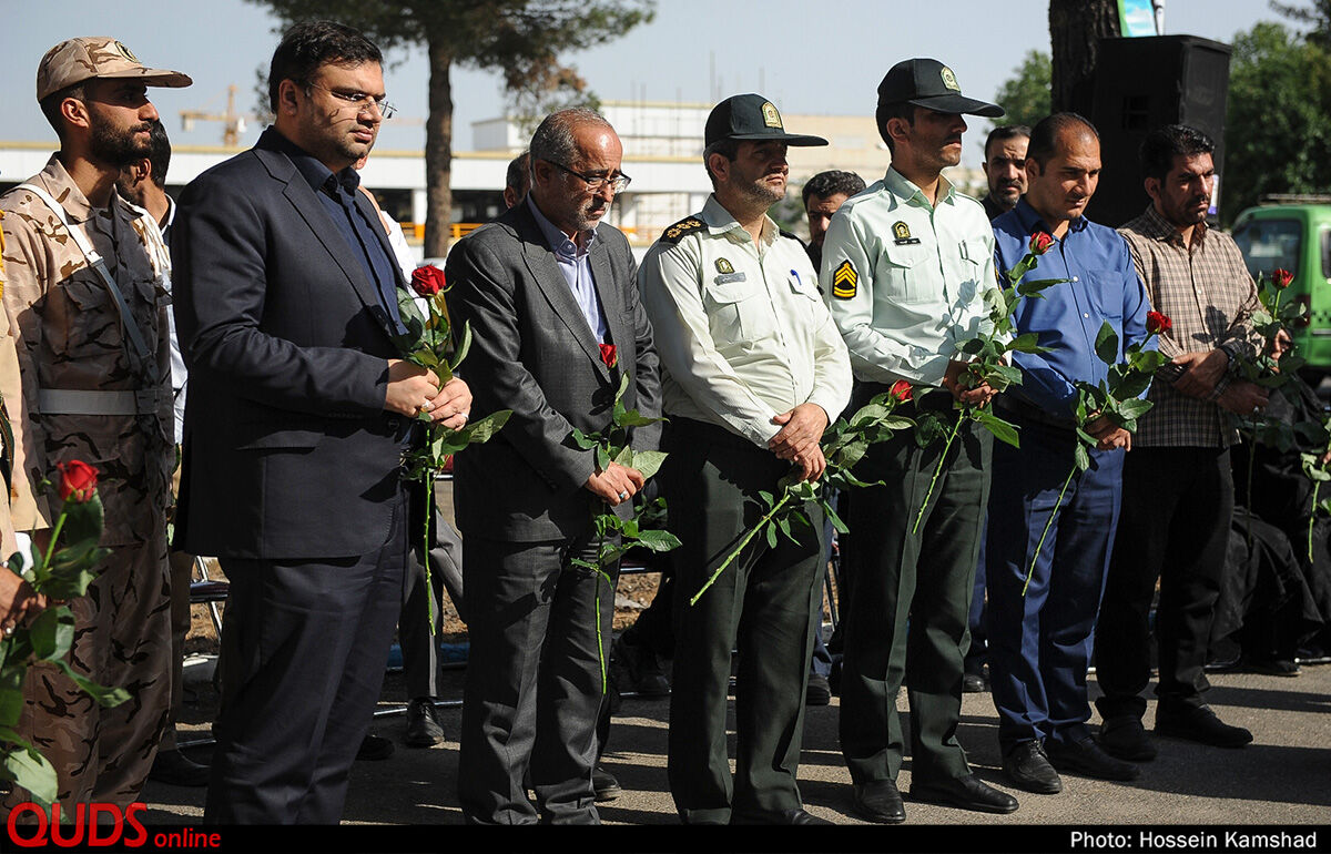 ورود پیکر هفت شهید دفاع مقدس به فرودگاه مشهد
