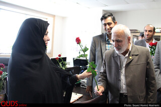 دیدار قائم مقام آستان قدس رضوی با خبرنگاران روزنامه قدس به مناسبت روز خبرنگار
