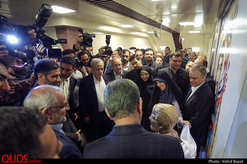 بهره برداری از ایستگاه پایانی خط دوم قطار شهری مشهد با حضور معاون اول رئیس جمهور