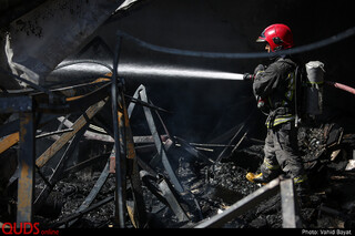 آتش سوزی در یک باغ ویلای مجهز در فریمان