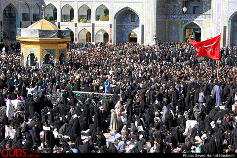 حضورعزاداران اربعین حسینی در حرم مطهر امام رضا علیه السلام