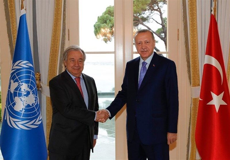 دیدار دبیر کل سازمان ملل با رئیس جمهور ترکیه در استانبول 