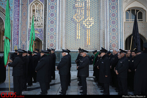 عزاداری خادمین حرم مطهر رضوی در روز شهادت امام عسکری علیه السلام