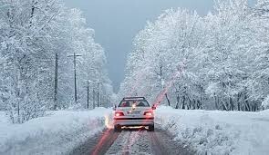بارش برف و باران در جاده های زنجان