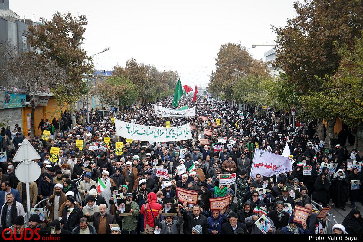 راهپیمایی انزجار مردم مشهد از آشوبگران