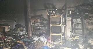 نجات ۴ کودک از آتش‌سوزی مهیب منزل مسکونی