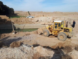 تخریب استخر ذخیره آب در روستای بُراباد خواف 