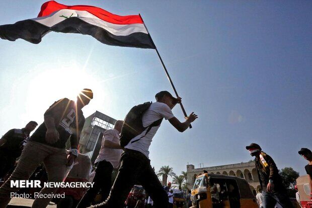 راهپیمایی عراقی‌ها علیه اقدام وزارت خزانه‌داری آمریکا