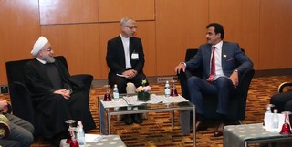 روحانی در دیدار امیر قطر: هرگونه فشار و تنگنای ایجاد شده برای قطر را محکوم می‌کنیم

