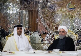 استقبال رسمی روحانی از امیر قطر در مجموعه سعدآباد