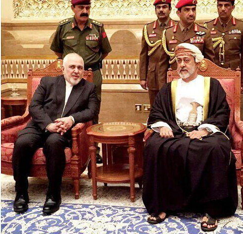 دیدار ظریف با پادشاه جدید عمان
