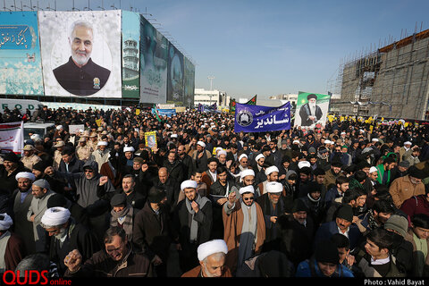 راهپیمایی حمایت از جبهه مقاومت در مشهد