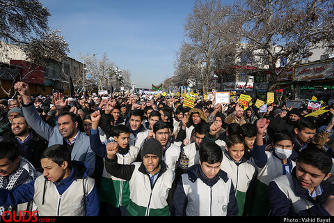 راهپیمایی حمایت از جبهه مقاومت در مشهد