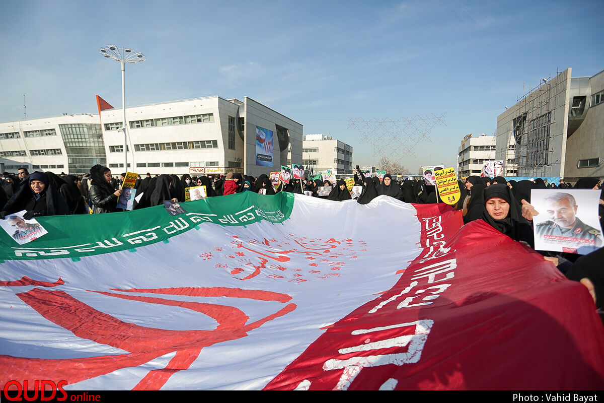 راهپیمایی حمایت از جبهه مقاومت در مشهد